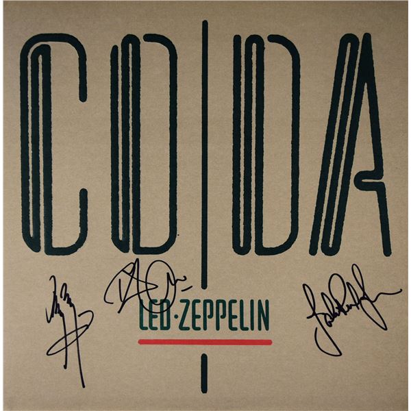 Led Zeppelin signed Coda album