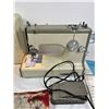 Image 2 : Kenmore Sewing Machine (Tested) & Assorted Fabric