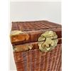 Image 2 : Wicker Laundry Hamper With Brass Like Trim