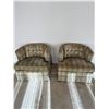 Image 1 : 2 Upholstered Button Back Vintage Armchairs