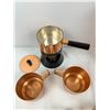 Image 2 : Zambia Copper Coffee Perculator with Copper Cups & Measuring Cups