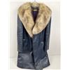 Image 1 : Ladies Fur Collar Leather Coat