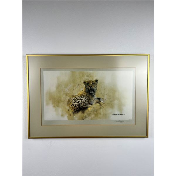 Framed Leopard Print Artist - David Shepherd