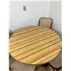 Image 2 : Wooden Kitchen Table with 4 Chairs (1 Chair Needs Repair)