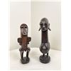 Image 1 : 2 African Tribal Art Figures.  Woman Signed Katumo, Man signed K