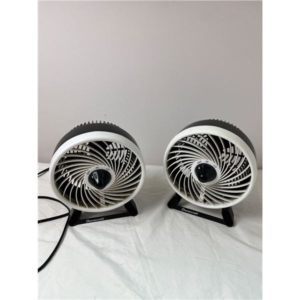 2 Duracraft Table Top Fans