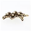 Image 4 : Antique Victorian 14K Yellow Gold Seed Pearl Cluster Open Flower Brooch Pendant