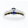 Image 8 : NEW 14K Gold 1.36 ctw GIA Oval Sapphire Solitaire & Diamond Heart Engagement Rin