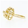 Image 6 : 14k Yellow Gold 1.30 ctw Bezel Diamond Open Wire Work Tiered Swirl Cocktail Ring
