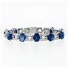 Image 1 : Platinum 43.57 ctw Burma No Heat Cabochon Star Sapphire & Diamond Tennis Bracele