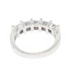 Image 5 : 18k White Gold 1.25 ctw Large Bar Set Princess Diamond Milgrain Work Band Ring