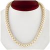 Image 1 : Vintage Multi Strand 4 to 4.5mm Barrel Pearl Necklace 14K Yellow Gold Clasp