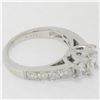 Image 6 : 14k White Gold 1.50 ctw 3 Radiant Diamond Engagement Ring w/ Round Accents Sz 5.
