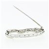 Image 6 : Antique Art Deco Platinum European Marquise Diamond Ribbon Bow Wreath Brooch Pin