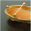 Image 5 : Vintage 14k Yellow Gold Twisted Wire Frame Carved Shell Cameo Brooch Pin Pendant