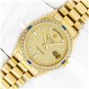 Image 2 : Rolex Mens 18K Yellow Gold Day Date President Champagne Diamond & Sapphire Watch