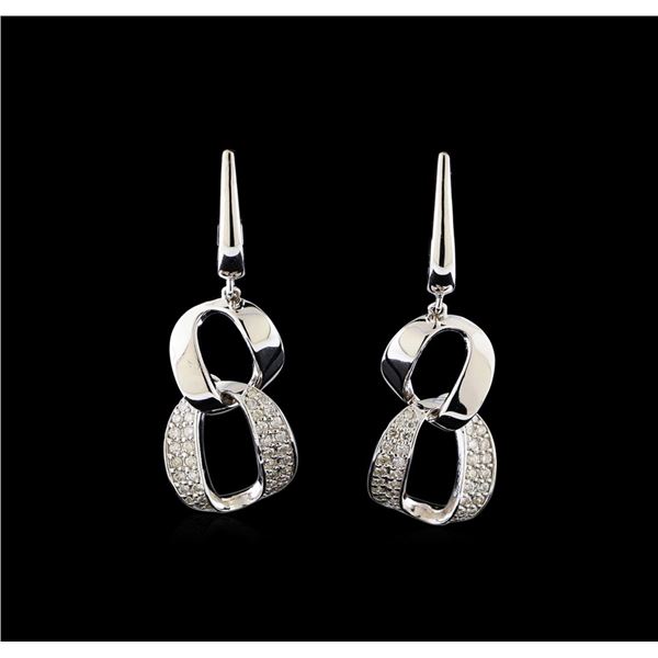 0.50 ctw Diamond Earrings - 14KT White Gold