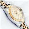 Image 5 : Rolex Sapphire Quickset 2T Champagne Index Datejust Wristwatch 26MM
