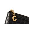 Image 5 : Celine Black Quilted Calfskin Leather C Charm Coin and Card Pouch