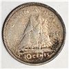 Canadian .10 Cent Dime 1946 F