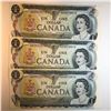 Image 1 : 3 Consecutive Numbered1973 Canadian 1 Dollar Notes