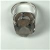 Image 1 : Vintage Halmarked  Sterling Silver Ring With Large Topaz