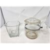 Image 1 : Vintage Crystal Ice Bucket and Pyrex Coffee Pot
