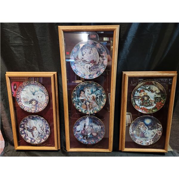 The Guardians of the Kingdom Series Collector Plates in Nice Oak Frames