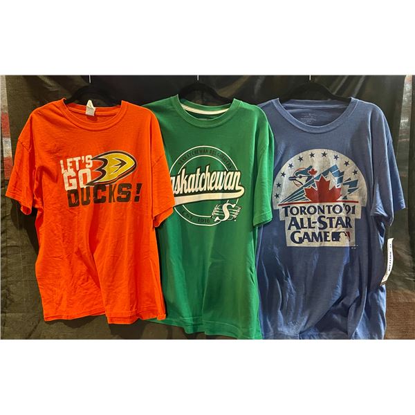 New Toronto All Stars T-shirt, Saskatchewan Rough Riders T-shirt & The Ducks T-shirt