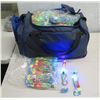 Image 1 : Multiple Flying Slingshot Toys w/ Lights in Duffle Bag