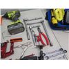 Image 8 : Misc Hand Tools, Arrow Pneumatic Stapler, Ryobi Power Tool, Just In Case Auto  Safety Kit, etc