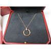 Image 2 : Cartier 18k Gold Circle Necklace w/ Diamond Bail & COA (5.63g)