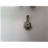Image 2 : Pair 18k Gold Earrings w/ Blue Stone & 14k Pendant w/ Moissanite Stone (3.51g)