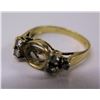 Image 1 : Gold 14K Ring with Diamonds, Size 5, Center Stone Missing (2.20g)