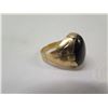 Image 2 : Men's 14k Gold Ring w/ Black Stone Size 11.5 (8.84g)