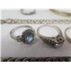Image 3 : Misc Costume Jewelry: Earrings, Rings, Bracelets, etc (some 925 Sterling, some broken pieces)