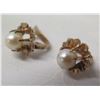 Image 1 : Pair 10k Gold Earrings w/ Pearl Beads (3.86g)