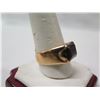 Image 2 : Gold 18k Ring w/ Black Stone Size 9.5 (10.16g)