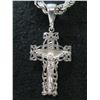 Image 2 : Sterling 925 Rope Chain 23"L w/ Metal Religious Cross Pendant (107.78g)