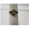 Image 2 : Gold 10k Ring w/ Yellow Stone, Size 4.5 (1.73g)