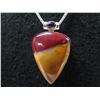 Image 2 : Sterling 925 Silver Necklace 18"L w/ Stone Pendant (17.87g)