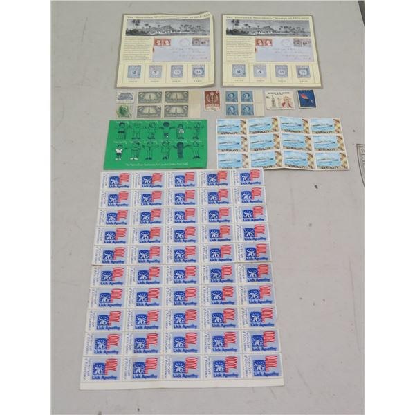 Qty 2 'Hawaiian Missionary' Stamps of 1851-1853 w/ Info & Multiple Stamps: Spirit of 76, Canada, etc