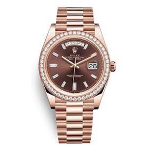 Rolex Day Date RG 40MM with Diamond Bezel Model # 228345RBR