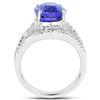 Image 2 : 6.54ct Tanzanite 14K White Gold Ring