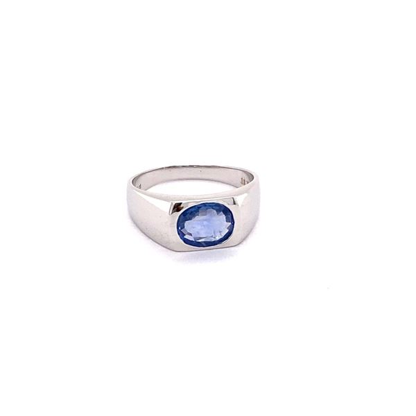 1.74ct Blue Sapphire 18K WG 4.82gm Ring