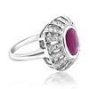Image 3 : 3.15ct Natural Ruby 14K White Gold Ring