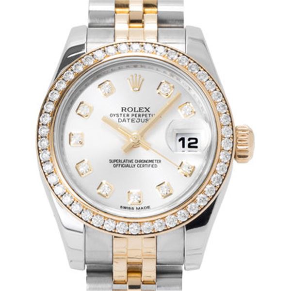 Rolex Datejust 28MM SS/YG with Diamond Bezel Model # 279383