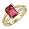 Image 1 : 2.21ct Pink Tourmaline 14 K Yellow Gold Ring