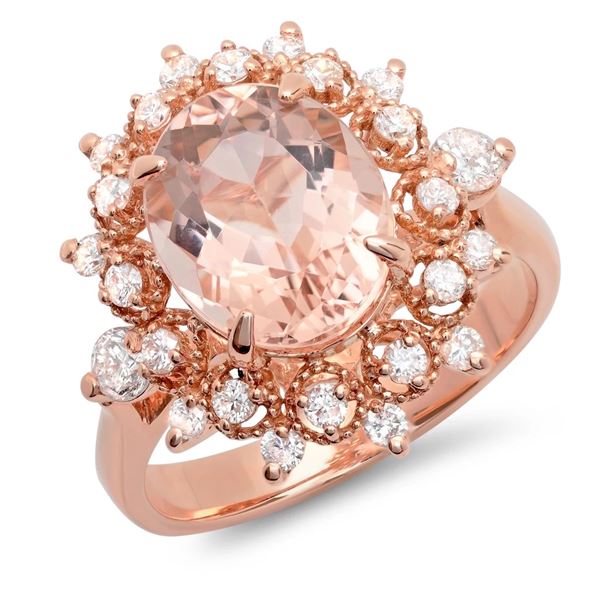 3.62ct Morganite 14 K Rose Gold Ring