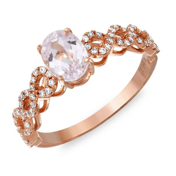 1.12ct Kunzite 14 K Rose Gold Ring